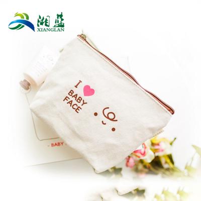 China Eco-Friendly Custom Reusable/Reusable Canvas Cosmetic Bag Wholesale for sale