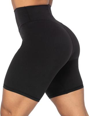 China Wholesale Women's Breathable Biker Shorts No Seamless Tummy Control High Waist T-Line No Front Seam 3 Length Yoga Shorts for sale