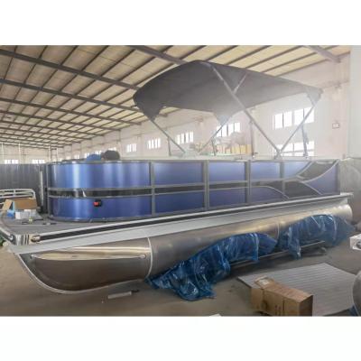 China Best Gospel Speed ​​Boat Gospel 19ft Aluminum Aluminum Boat 5.8m Pontoon Fishing Boat Family Lake Entertainment for sale