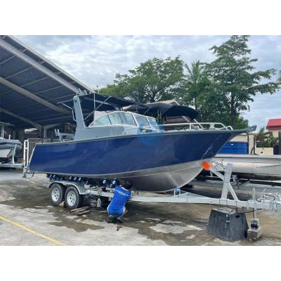 China Fishing 21ft 6.25m High Speed ​​Aluminum Dish Boat Australia Bowriser Fishing Boat With CE for sale