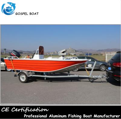 China Fishing 5m Side Console Elegent Aluminum Fishing Boats With Outboard Engine for sale