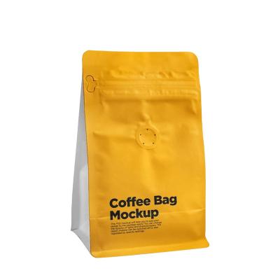 China Safety Custom Biodegradable Plastic Bags Stand Up Pouch Coffee Packaging With Valve Food Packaging Zipper Bag for sale