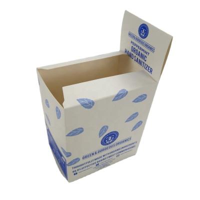 China OEM Wholesale Custom Printed Biodegradable Folding Corrugated Cardboard Kraft Paper Boxes For Hand Sanitizer Skin Care for sale