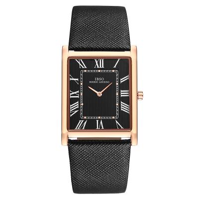 China Ultrathin Dial Men's Water Resistant IBSO Rectangle Quartz Watch for sale