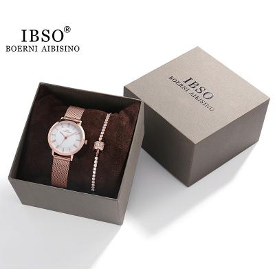 China 2021 New Water Resistant IBSO Watch Set Gift For Women Customized Logo for sale