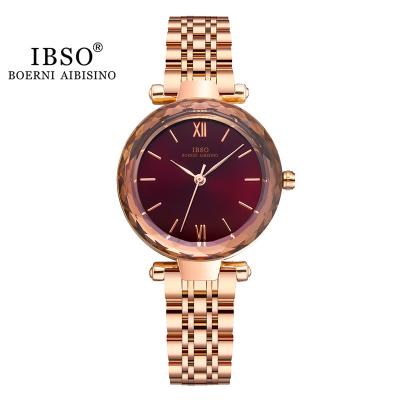 China Luxury Custom Logo Stainless Steel Other Women's Quartz Watches IBSO Waterproof Wrist Women's Watches for sale