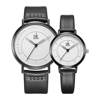 China Water Resistant Shengke K8041 Couple Watch Logo Quartz Watches Custom Unisex for sale