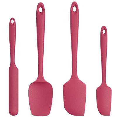 China Sustainable Heat Resistant 4-Piece Silicone Spatula Set for sale