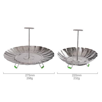 China Sustainable Kitchen Stainless Steel Adjustable Vegetable Steamer for sale