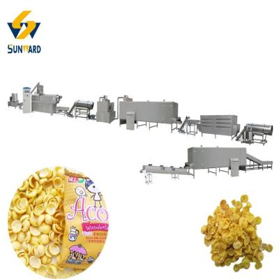 China Breakfast Cereal Maize Flakes Machinery Chocolate Frosted Flakes Extruding Line Machine Plant Equipment for sale