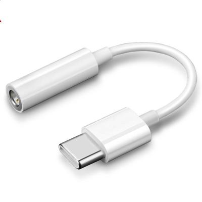 China Mobile Phone Type-C to 3.5mm Earphone Adapter Cable Android Audio Converter Fits Xiaomi Huawei Earphone Audio Conversion for sale