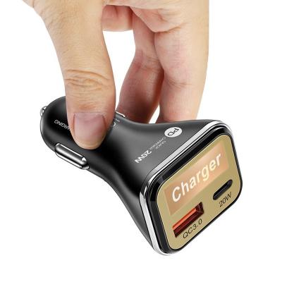 China New China-chic Dual Vehicle Mounted Fast Charging Instant Charging Vehicle Pd20w+qc3.0 Cigarette Key Igniter PD Fast Charging Charger for sale