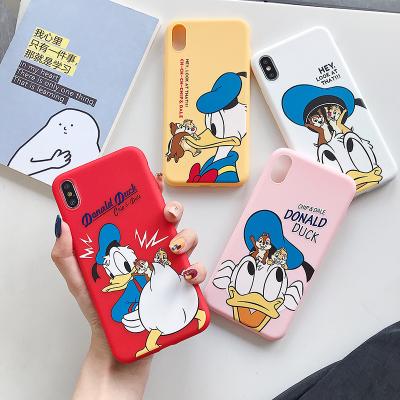 China High Cartoon Color Mobile Phone Protective Case For Apple XsMax Donald Duck iPhone11Pro Mobile Phone Cover Device for sale