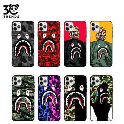 China Shark camouflage fashion high protective pattern cover soft tpu case for iphone 12 11 pro X xs 8 7 6 max for sale