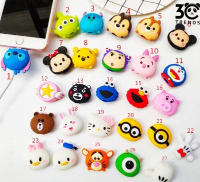 China Cute Cartoon Cable Protector For iPhone4 4s 5 5s 6 6plus 6s 7 Fill Line Cover 8 USB Data Cable Winder Cord Protector Case 3ctrends for sale