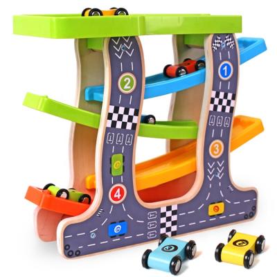 China Early Educational Funny Toys Ramp Time Runner Educational Toys Small Car Table Game for sale