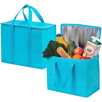 China Heavy Duty Reusable Large Size Insulated Grocery Lunch Cooler Bag 2 Pack Waterproof Wholesale Custom Goods for sale