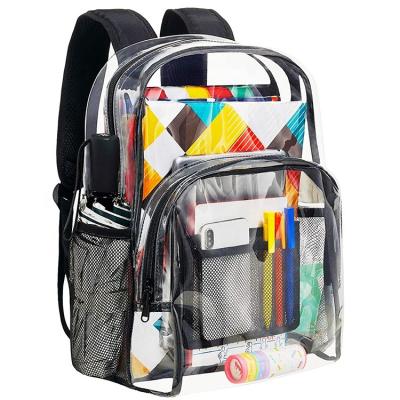 China PVC TPU School Bags Designer Casual Sports Custom Transparent Outdoor Clear Waterproof Stadium Other Backpacks for sale