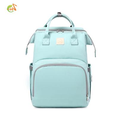 China 2021 Multifunctional Factoty Mum Hutch Bag Colorful Diaper Bag Water Resistant With Changing Mat Baby Bed Bag for sale