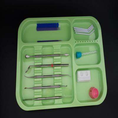 China Polymer Autoclavable Dental Divided Plastic Instrument Plate for sale