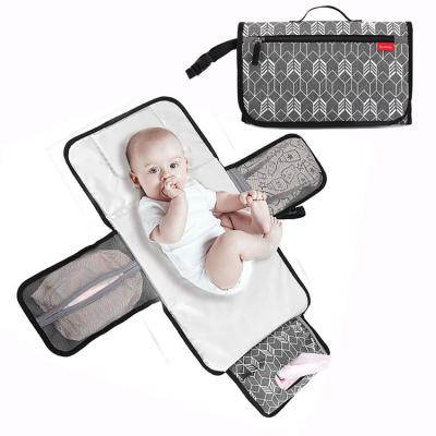 China New Travel Waterproof Warm Lightweight Machine Washable Foldable Baby Changing Mat Portable Diaper Small Changing Pad for sale