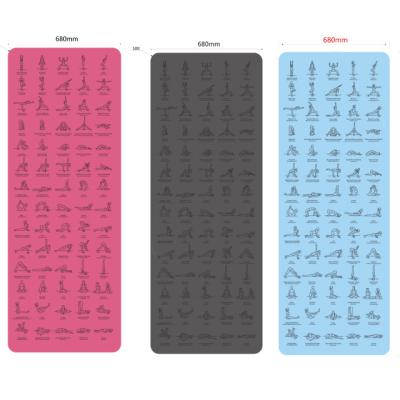 China PU Non-Slip Rubber Yoga Instructional Mat for sale