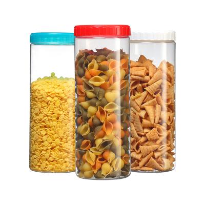 China Multi-Function Grain Cereal Container Food Storage Containers Fresh Sealed Stackable Plastic Canister Fresh Food Canister Containers for sale