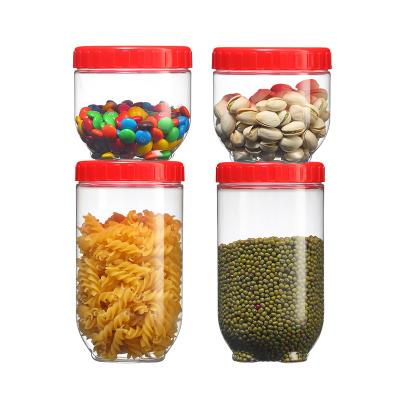 China Multifunctional Food Storage Container Food Seal Jar Plastic Food Storage Round Dry Jar for sale