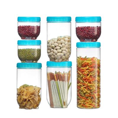 China Multifunctional Stackable Sealed Clear Plastic Kitchen Canisters Food Storage Jars Containers For Pasta, Nuts for sale