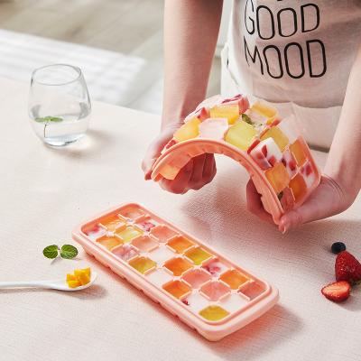 China Viable Personalized Silicone Ice Cream Cube Maker Mold Ice Cube Tray 24 Cavity for sale