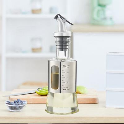 China New Multifunctional Olive Oil Glass and Vinegar Container Dispenser Bottle for Cooking for sale