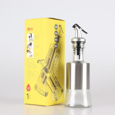 China Multifunctional 200ML Olive Oil And Vinegar Dispenser Glass High Quality Bottle With Scale for sale