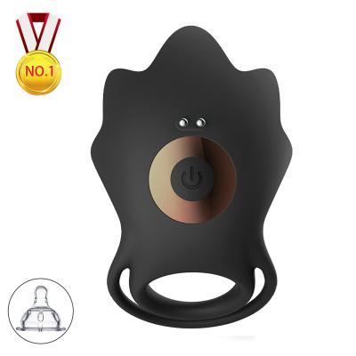 China Silicone+ABS Double Enlargement Silicone+ABS Delay Ejaculation Luxury Male Penis Ring Adult Sex Toys Cheap Silicone Rubber Cock Ring For Men for sale