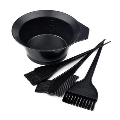 China 7Pcs/Set Professional Plastic Hair Color Mixing Bowl Professional Hair Color Bowl Set Logo Black Tint Bowl Custom Made for sale