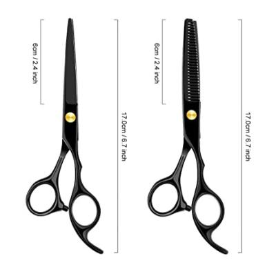 China Beauty Cutting Scissors Hair Cutting Clippers Barber Black Stainless Steel Professional Salon Hairdressing Scissors Tool Styling Scissors Set for sale