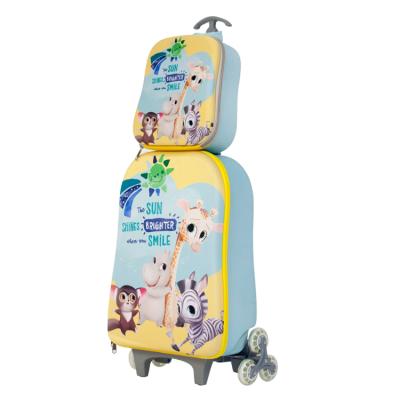 China 16 Inch Climbing Stairs Trolley Crate Kids Luggage Set Kids Long Distance EVA Luggage Set With Lunch Bag School Bag for sale