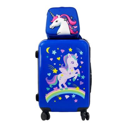 China School Unicorn Kids Carry On Luggage Set Spinner Wheel Suitcase Wheels Girls Travel Suitcase for sale