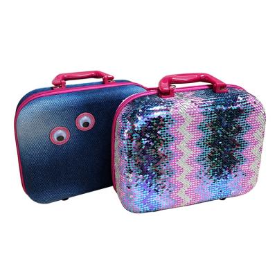 China Large Capacity Fashionable Luxury Reversible Sequin Ladies Pouch Bag Makeup Travel Glitter Bling Women Cosmetic Bag for sale