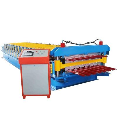 China Factory Double Layer Tile Making Machine Aluminum Roof Panel Roll Forming Machine for sale