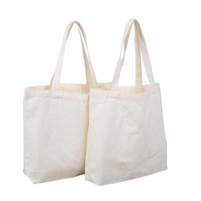 China Grocery Handled Tote Bag Bottom Gusset Washable Canvas Tote Bag with Handles for Travel and Supermarket for sale