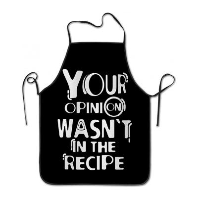 China Apron Funny Recipe Apron Cooking Apron For Women Men Waterproof Novelty Aprons For Kitchen for sale