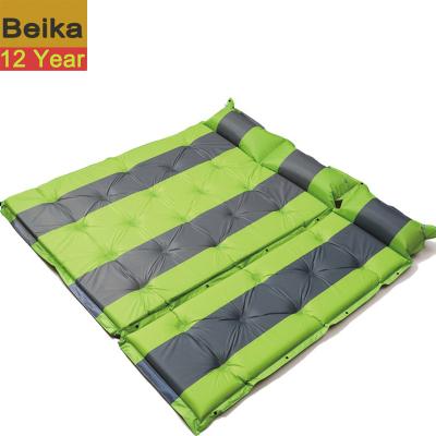 China Quick Inflatable Inflatable Sleep Pad With Support Side Wall For 2 Person Outdoor Inflatable Sleep Pad Double Inflatable Sleep Pad for sale