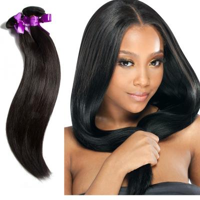 China Wholesale New York Silky Straight Wave Weave ,Natural Brazilian Color Straight Hair Bundles for sale