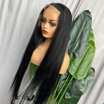 China Silky Straight Wave 13x4 Lace Frontal Wig Silky Feeling Natural Hand Parting Can Be Dyed Brazilian Mink Hair for sale