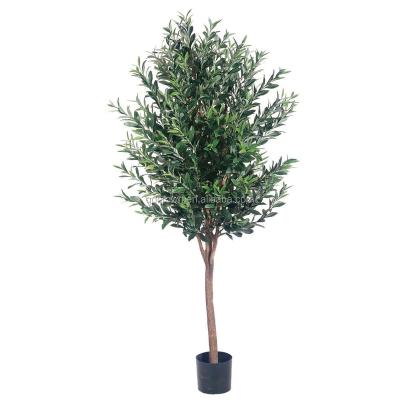 China Vivid And Waterproof Leaves Minimalist Olive Tree For Home Decoration Plastic Artificial Plastic for sale