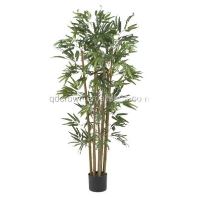 China Factory Wholesale Minimalist Hot Selling Plastic Indoor Decorative Artificial Bamboo Trees Tabletop Silk Leaves Christmas Tree Plants for sale