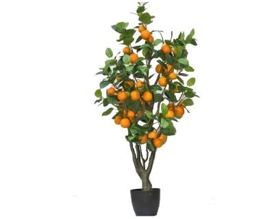 China Eco-friendly Artificial Orange Plant Plastic Lemon Materials Apple Tree Indoor Decorative Fruit Tree for sale