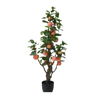 China Modern wholesale home decoration plastic apple tree high quality green artificial apple tree for sale