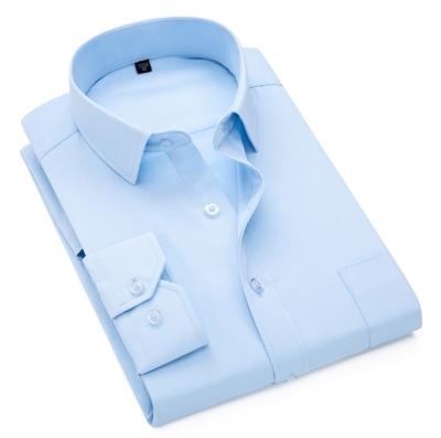 China OEM Factory Design New High Quality Anti-pilling Cotton Men's Business Sheer Dress Shirt for sale