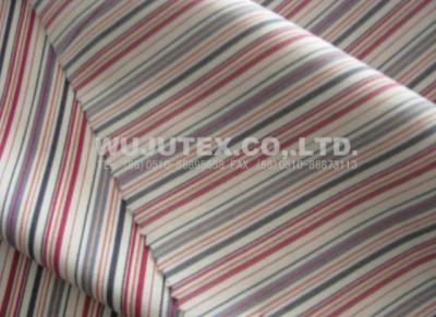 China Soft Handfeel Cotton Nylon Fabric Spandex, Twilled Weave Stripe Cloth Material for sale